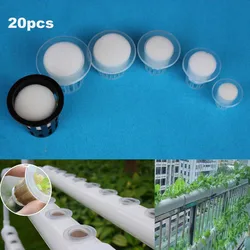 20pcs 8 sizes veg Soilless Plant Grow Pots Mesh pot tray Sponge Nursery Cup Hydroponic Clone Aeroponic Veg Planter Colonization