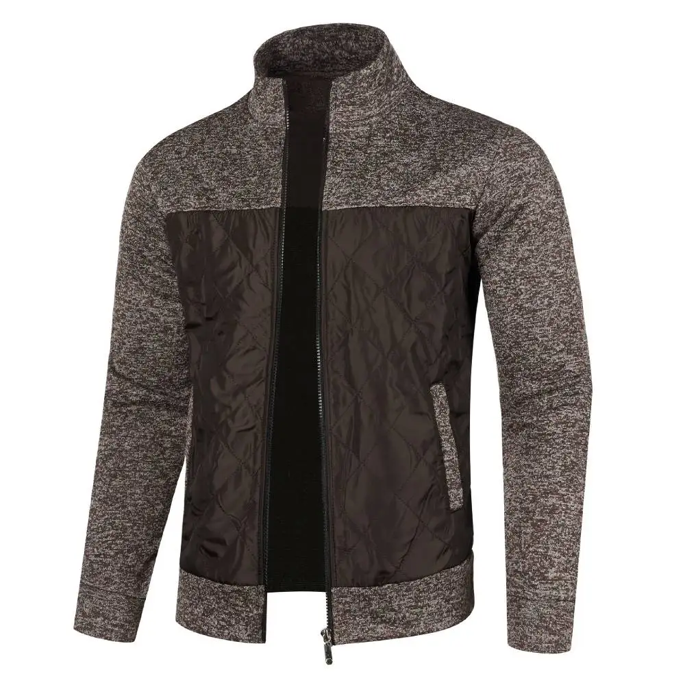 Vestes à col montant pour hommes, Cardigan décontracté, Pulls PVD, OupillWarm Streetwear, CombJacquard Knitwear Sportwear