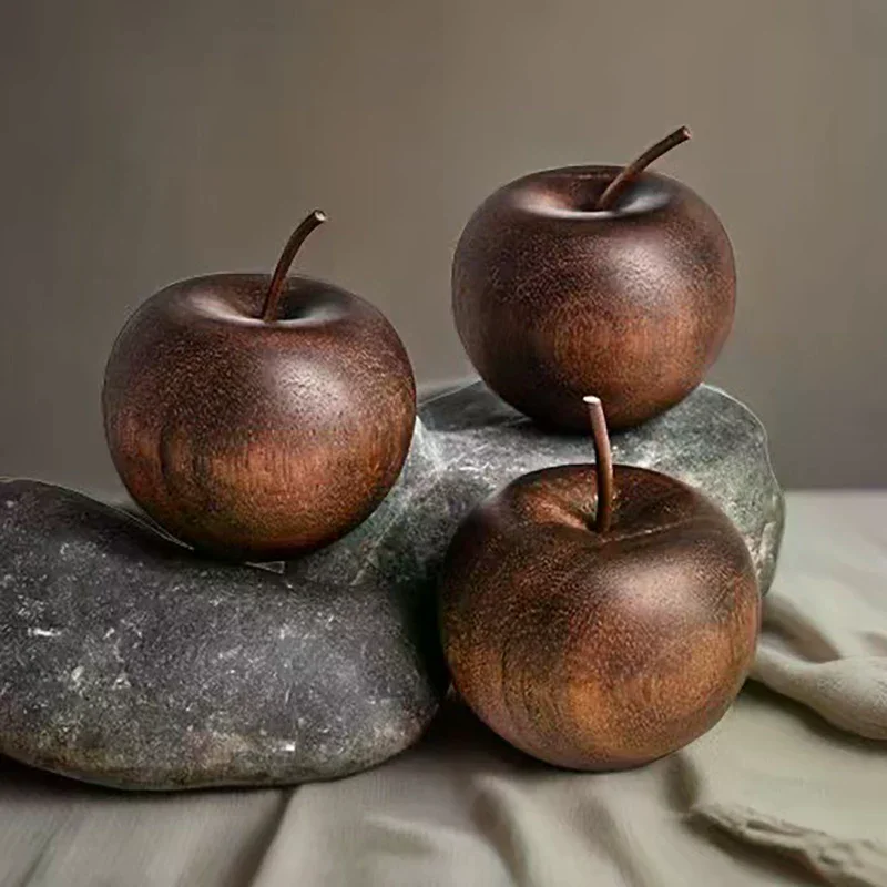 1-4pcs Fruit Shaped Wood Aroma Diffuser Long-lasting Fragrance Decor For Living Room, Scented Ornament Lucky Gift & Blessing