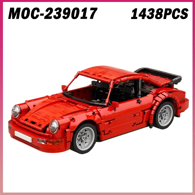 

1440PCS MOC Red Porsching 964 Turbo Supercar Racing Sports Car Technology Model Building Blocks Bricks DIY Assembly Toy Gift