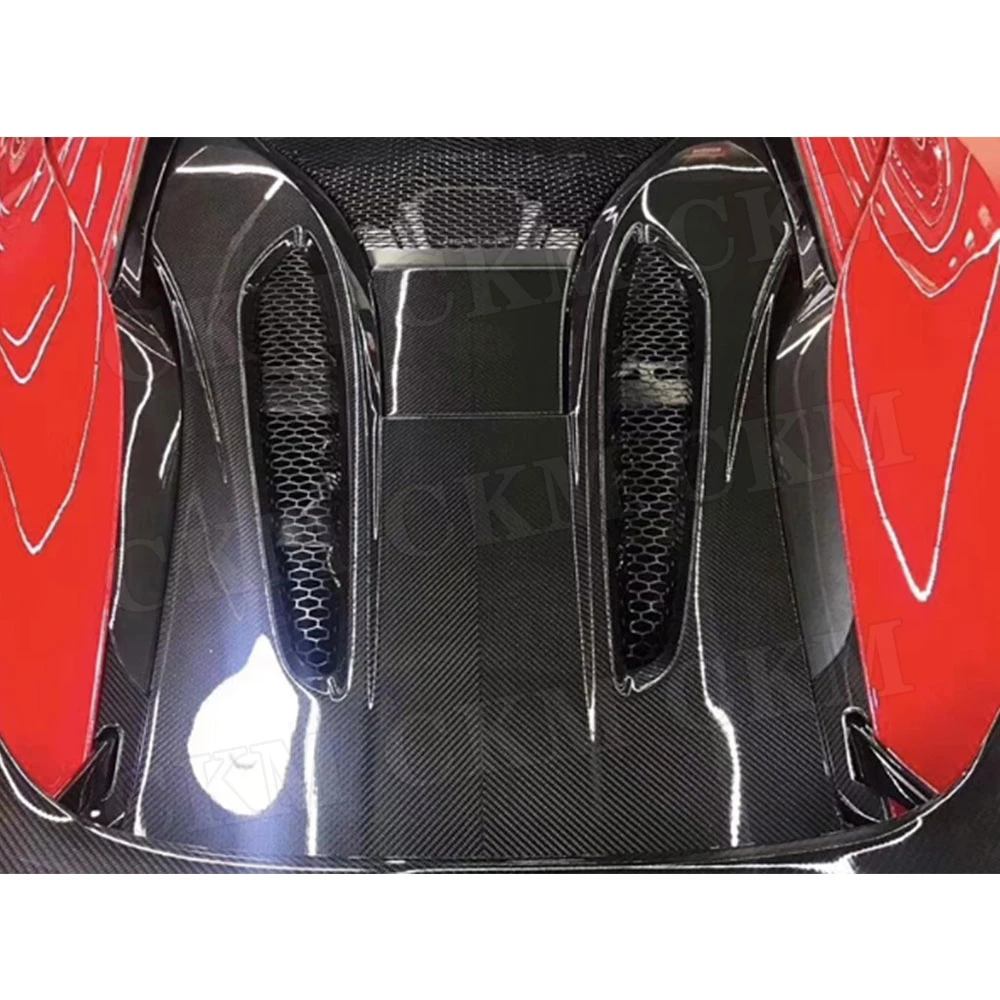 Dry Carbon Fiber Rear Trunk Cover Boot Lid Tail Trim Cap For McLaren 540C 570S 570GT O Style Body Spoiler