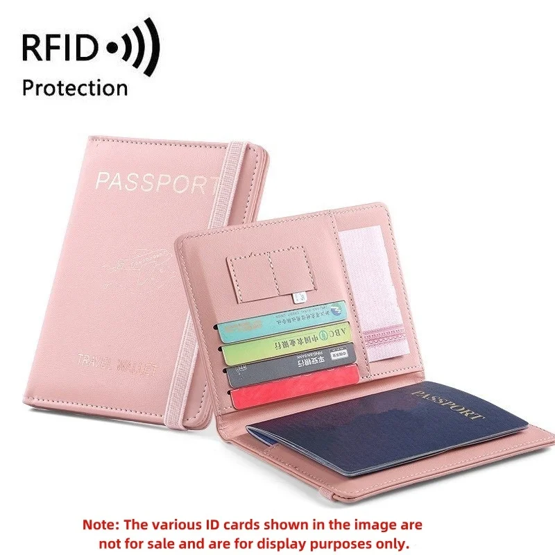 Large Quality Passport Covers Wallets Money Storage Bag Purse Pu Leather Rfid Card Holder Wallet Identifier Baggage Board Pocket