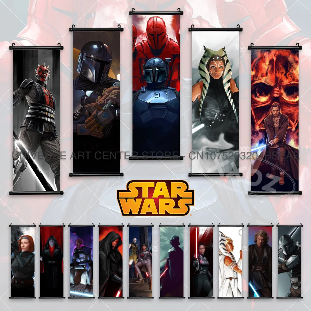 

Star Wars Wallpaper Obi-Wan Kenobi Posters Darth Vader Hanging Painting Owen Lars Wall Art Han Solo Scrolls Picture Home Decor