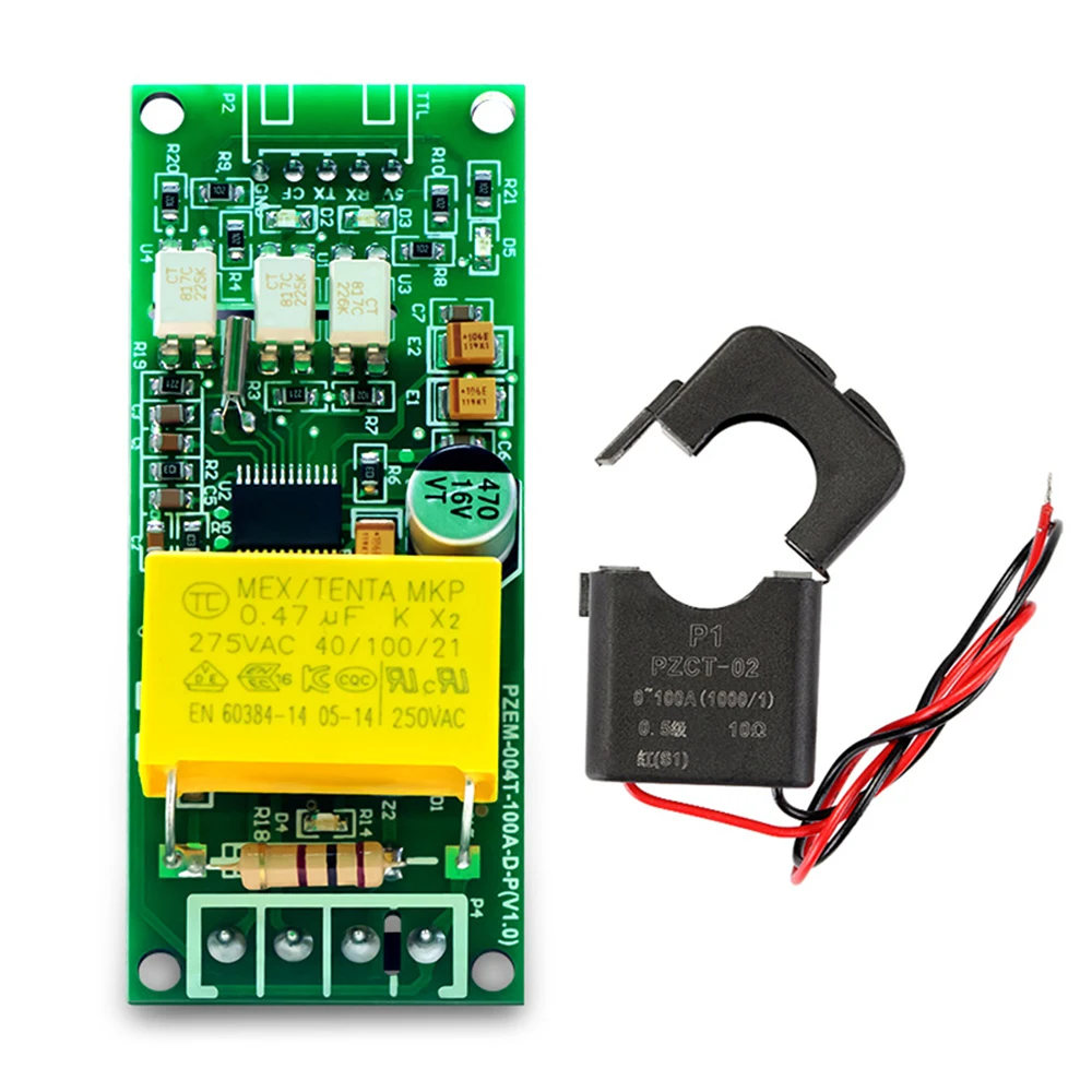 AC0-100A 80-260V Multifunction Watt Power Meter Volt Amp TTL Current Test Module PZEM-004T With Coil