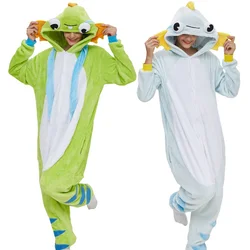 Women Cartoon Pajamas Kigurumi Animal Onesies For Adults Men One-Piece Pijama Sleepwear Animal Halloween Party Costume Jumpsuits