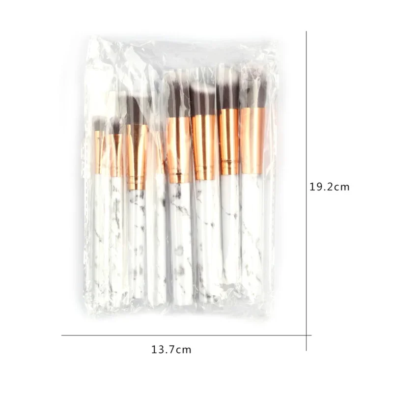 10Pcs/Set Makeup Brushes Set,Marbling Lines Professtional Eyeshadow Lip Eyebrow Powder Foundation Make up Brush Kit