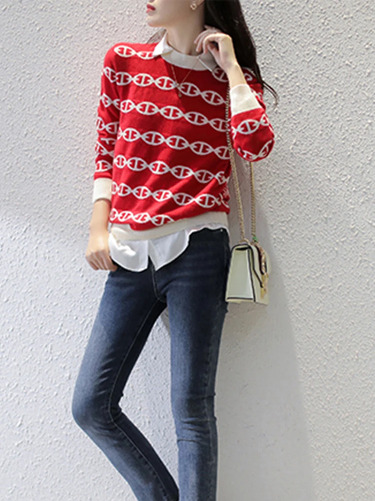 Suéter de Lana Tejida uesa DORACTR para Mujer, Estilo Informal para el Trabajo, Ajustado, Textura Fina, Bordado con Hebilla...