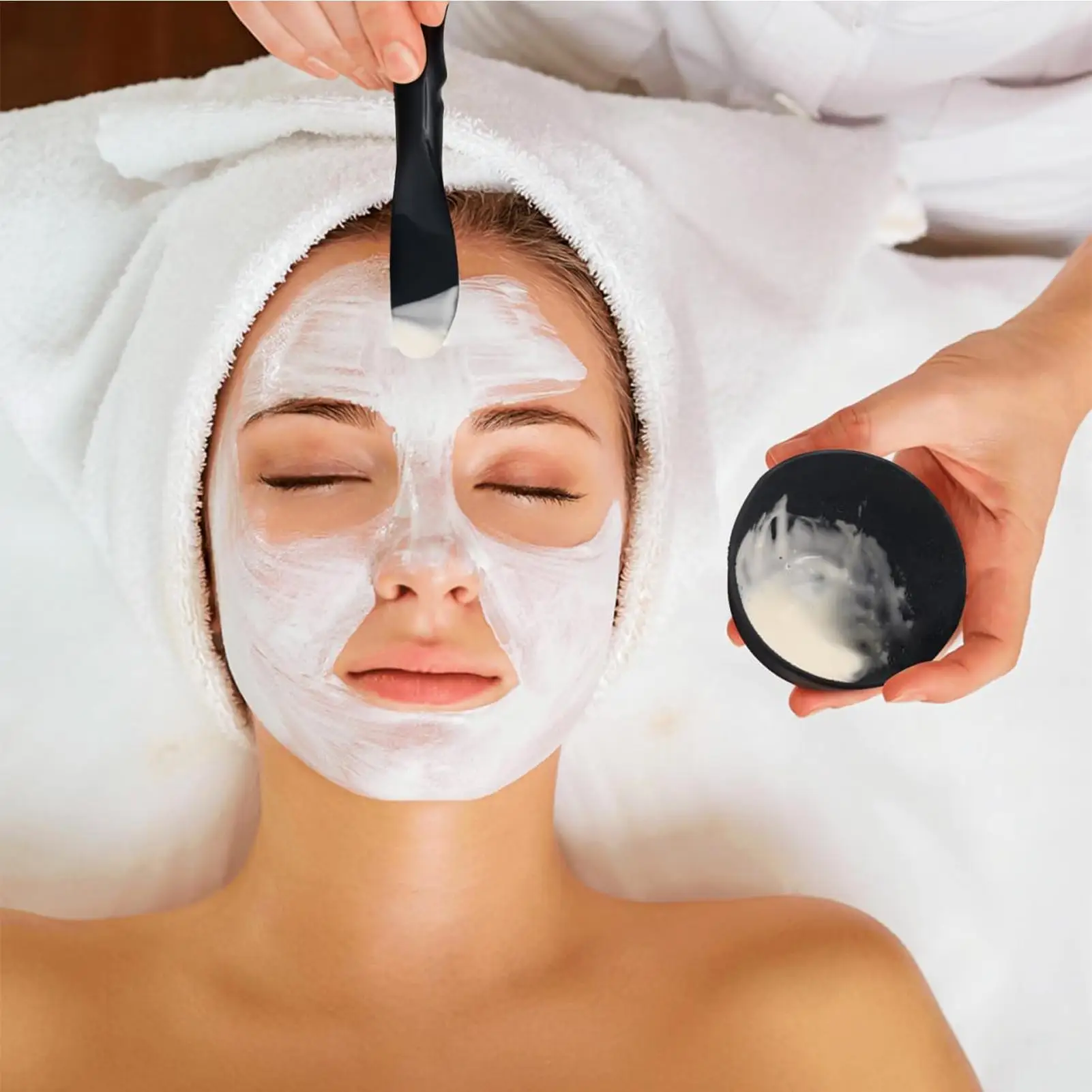 Silicone Face Mask Bowl Set Mask Stick Big Face Mask Powder Mixing Bowl Spatula  DIY Skin Care Set Skin Care Salon Beauty Tools view 6