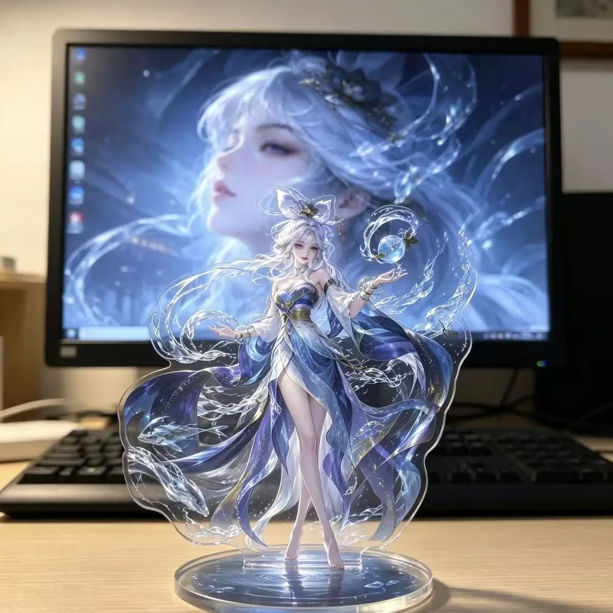 Game Honor of Kings Chang E Acrylic Stand Model Desk Decor Standing Sign acrylic display piece Xmas Birthday Gift Halloween