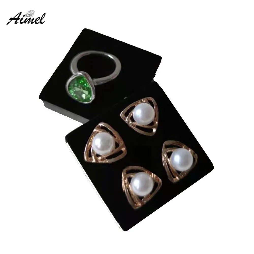 Square 4cm Earrings Holder Stud Earring Needle Jewelry Organizer Storage Stand  Hook Ring Piercing Jewellery Display Sheet 10Pcs