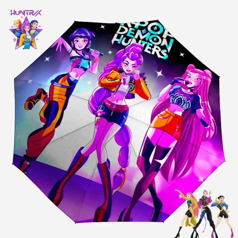 K-Pop Demon Hunters animación dibujos animados lindo paraguas creativo sombrilla protección solar protección UV sombrilla regalo al por mayor