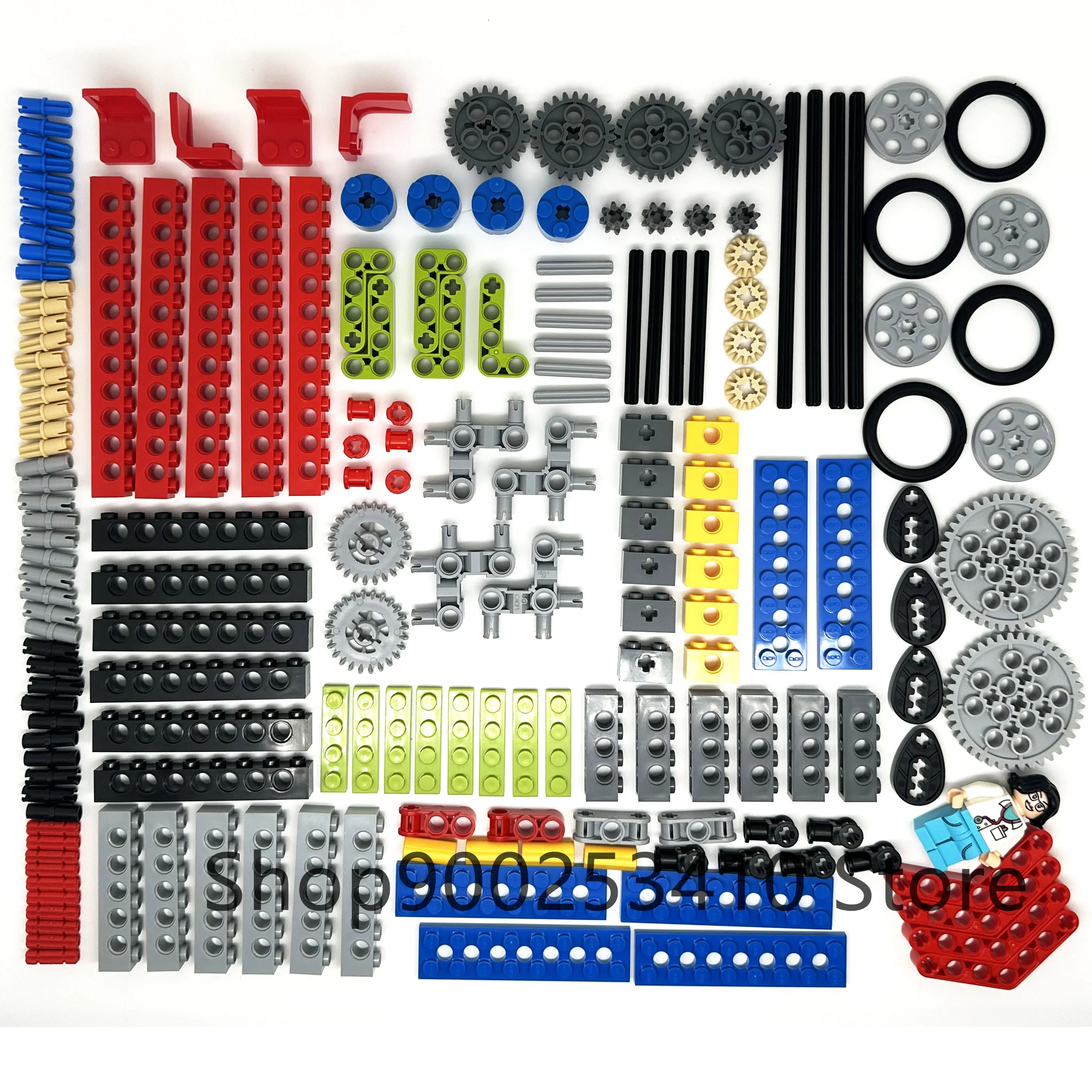 MOC High-Tech Parts Bulk Gear Cross Axle Pin Conector Car Beam Compatible with Building Bricks Block Technical Toys