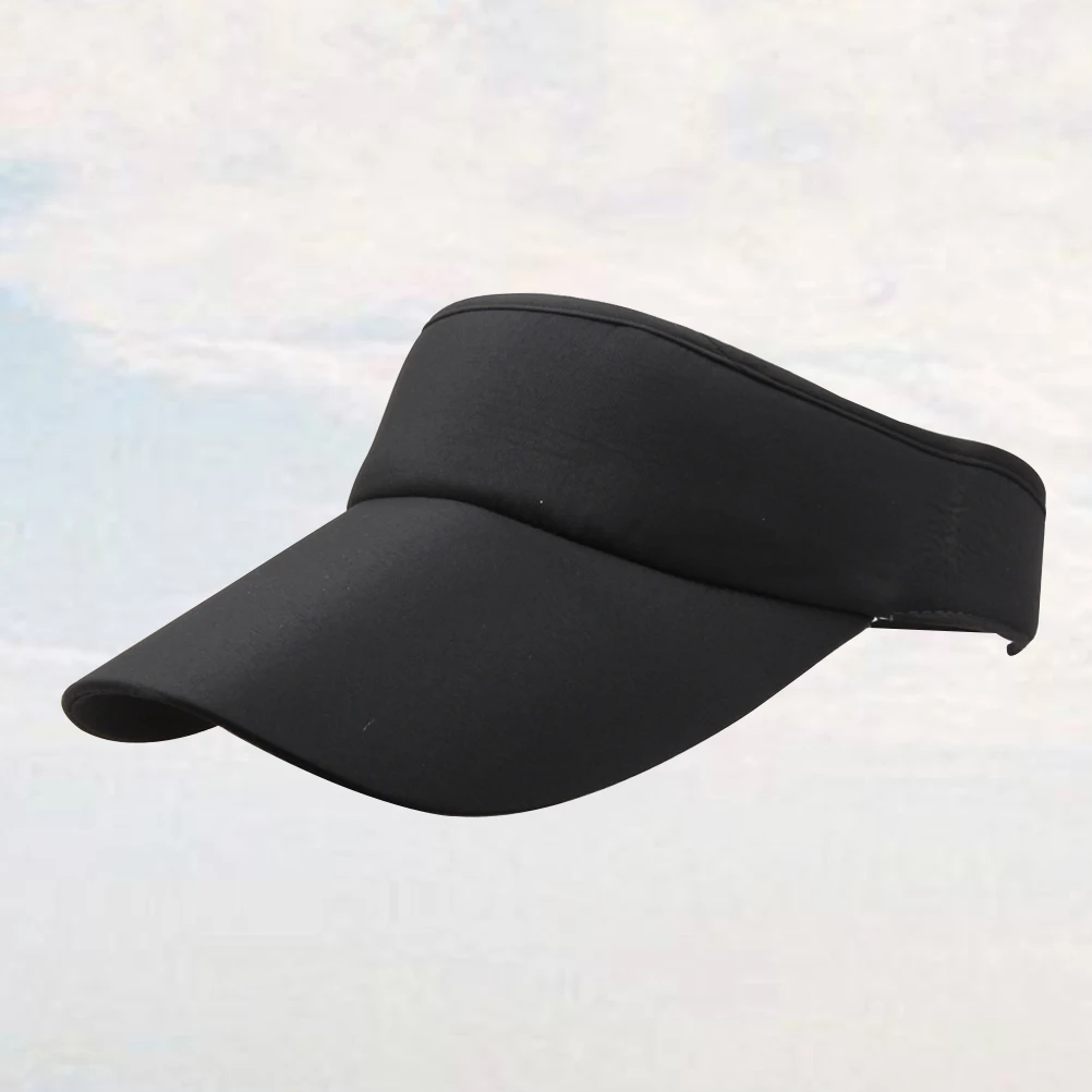 

Unisex Men Women Summer Adjustable Sun Visor Hat Black Lightweight Comfortable Outdoor Sports Beach Hiking Golf Antiuv