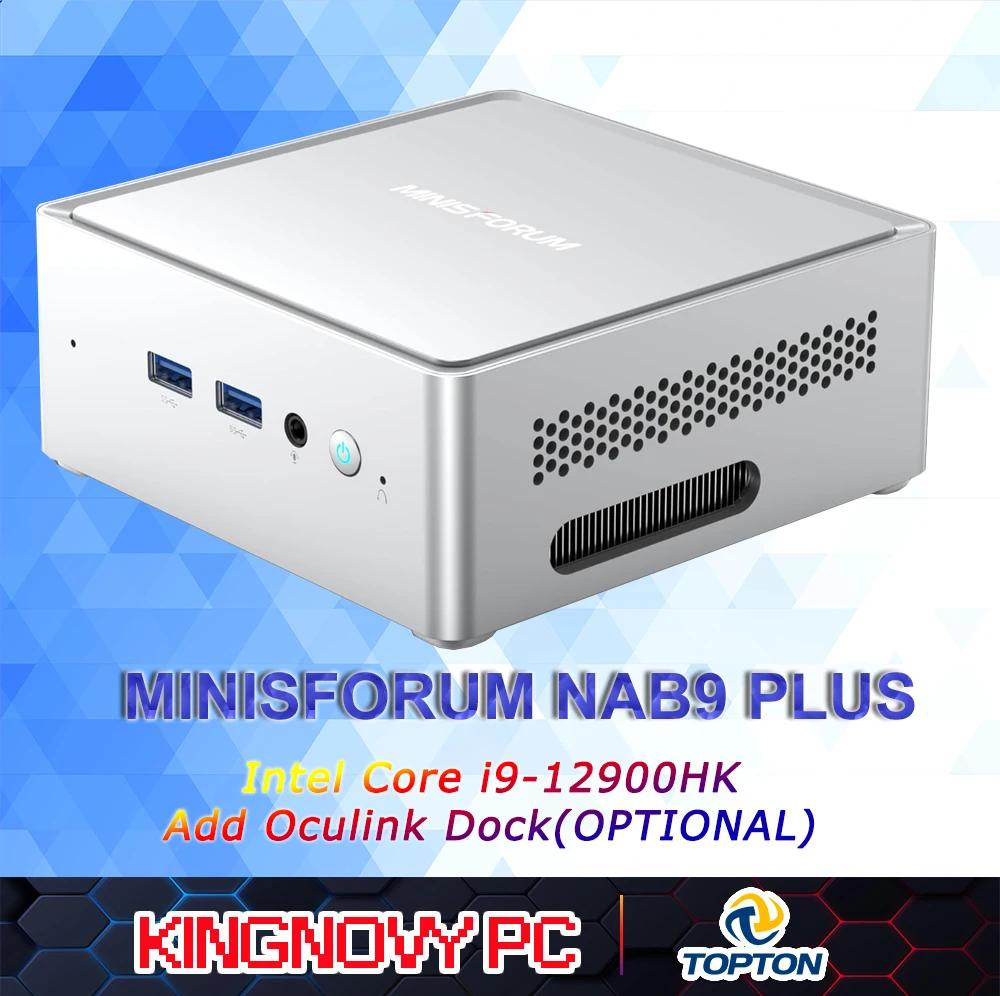 

Мини-ПК MINSFORUM NAB9 Plus Intel Core i9-12900HK PCIe4.0 SSD Dual 2,5 G RJ45 LAN Мини-компьютер, HDMI/DP/USB-C (4K при 60 Гц) WiFi 6