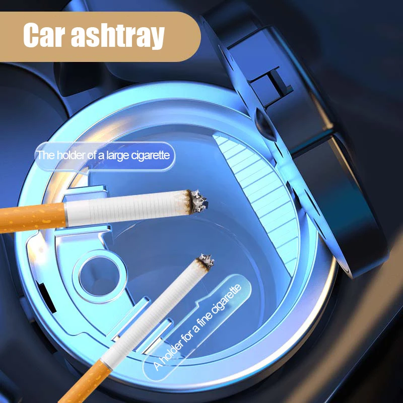 LED Car Ashtray Cigarette Holder Cigar Ash Tray Box For Peugeot 206 307 308 3008 207 208 407 508 2008 5008 107 106 205 4008 301