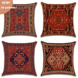 2023 New Ethnic Persian Carpet Print Linen Pillows Case Hot Bohemian Decorative Geometric Throw Pillows Sofa Couch Home Decor