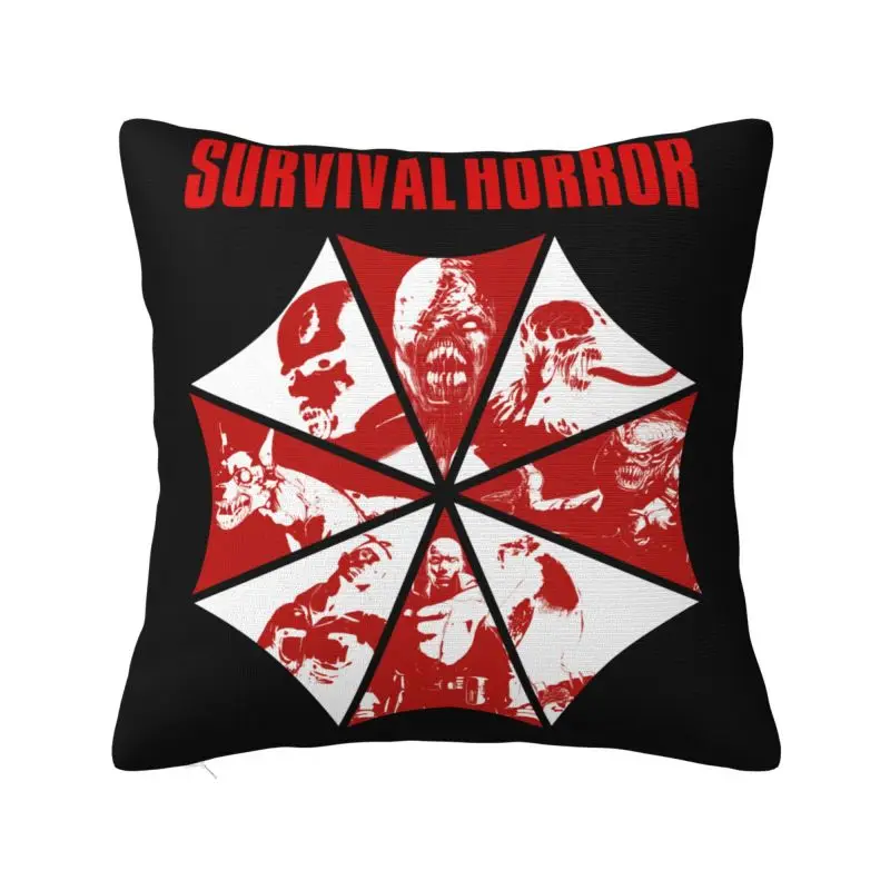 Custom Modern Survival Horror Monsters Sofa Cushion Cover Velvet Throw Pillow Case