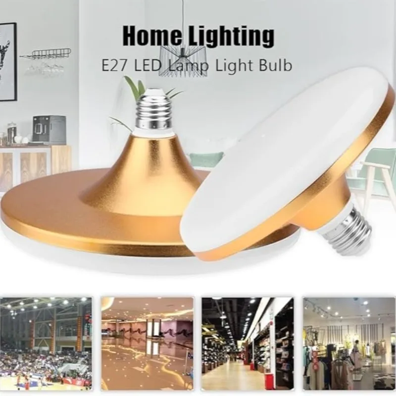 

LED Super Bright UFO Warm Light E27 220V White Light Bulb 30W 40W 50W 60W Energy Saving for Garage Bedroom Living Room Kitchen