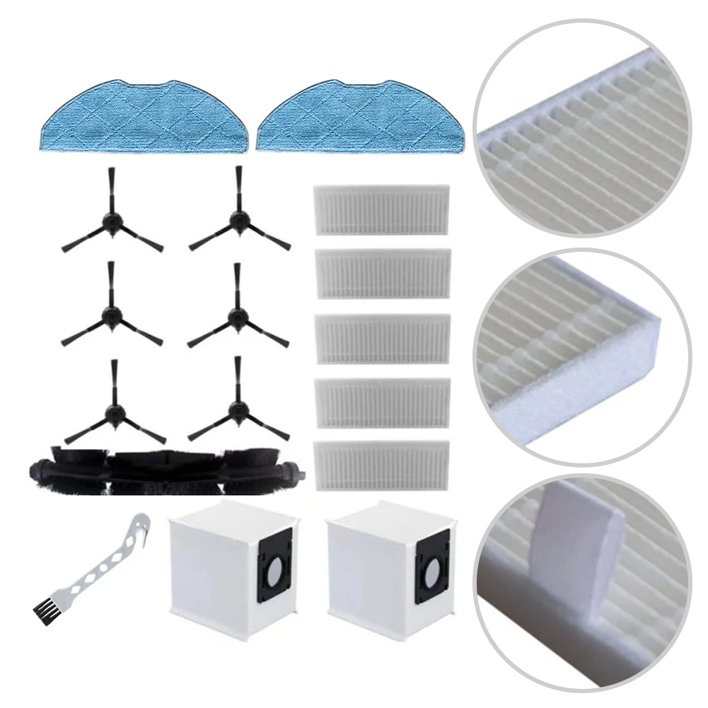 

1 Set For 360 For Botslab S8 Plus Robot Vacuum Cleaner Main Side Brush Filter Mop Cloth Bag Kit Vacuum Cleaner Replaces Parts