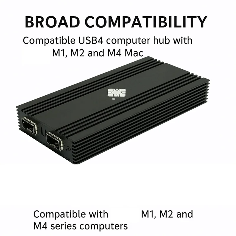 M18K-2 Puerto 10GBASE-T NIC de fibra óptica puerto dual 10G SFP + USB4 para Thunderbolt 5/4/3 para tarjeta de red Ethernet con Chip 82599ES