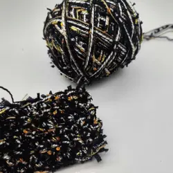 Sequin Yarn 100g Glitter Yarn for Crochet Fancy Knitting Yarn Gold Yarns for Knitting and crochet thread Black Yarn art