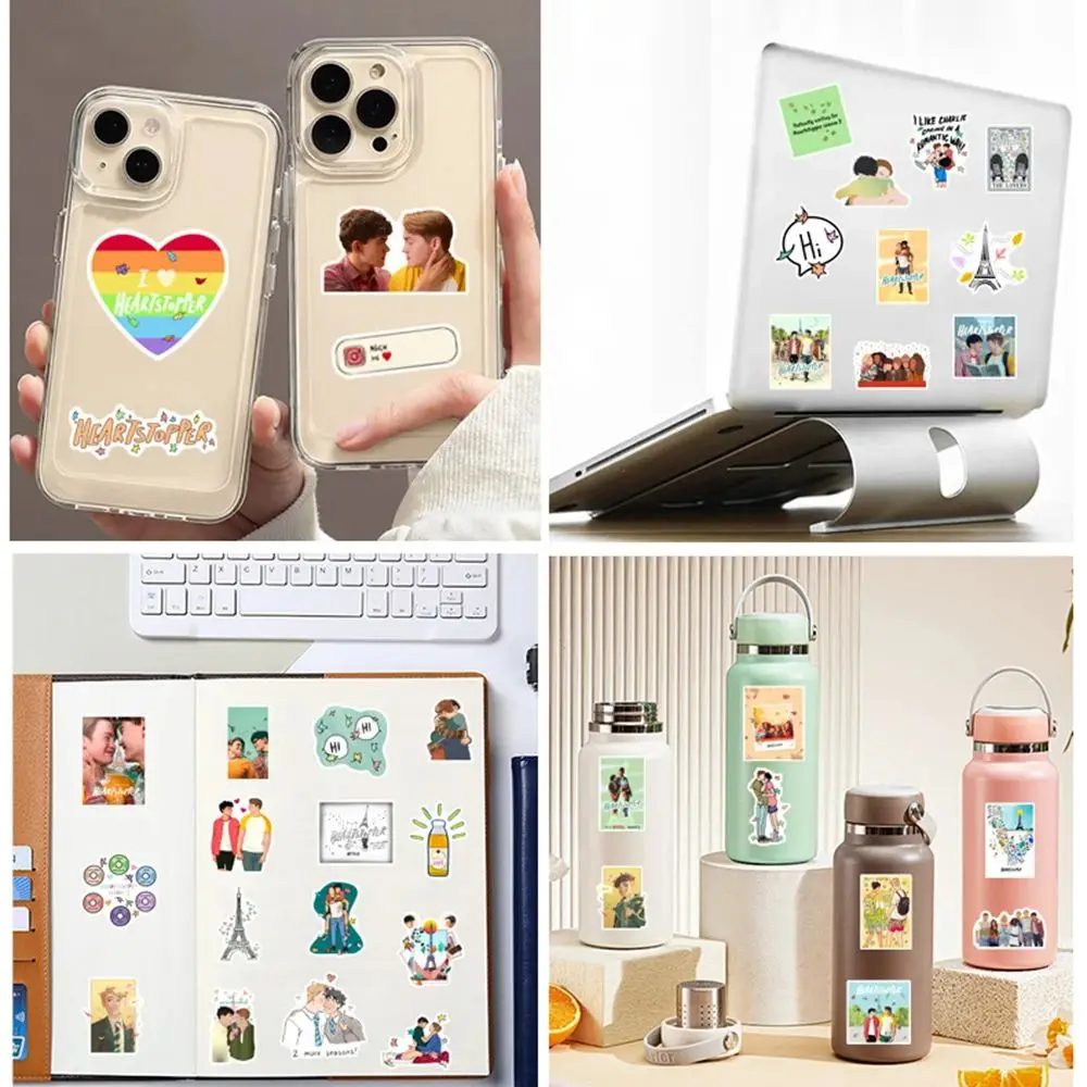 50Pcs TV Show Heartstopper Graffiti Stickers Suitcase Skateboard Creativity Waterproof Sticker Car Body Scratch Cover Decals