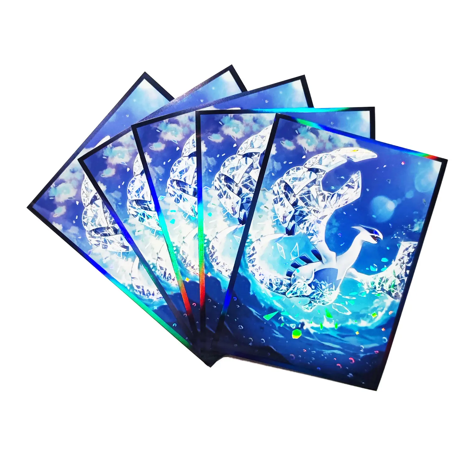 

60ct с верхней загрузкой, рукава для коллекционных карточек в стиле аниме, щит для карт, лазерный держатель для карт, защита для колоды для карт размером MTG/TCG/PTCG 66x91 мм