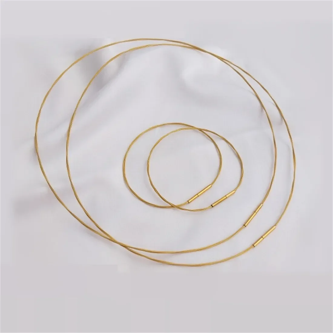 

Japanese Gold Wire Indelible Clavicle Chain Collar Gold Universal Bracelet Necklace Collar Pendant Lanyard Thin Hoop Bracelet