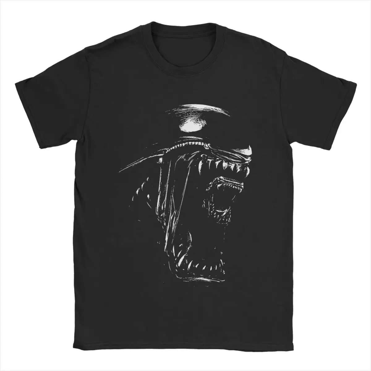 Alien Movie Xenomorph T Shirt Men Pure Cotton Amazing T-Shirts Round Collar Tees Short Sleeve Tops Gift Idea