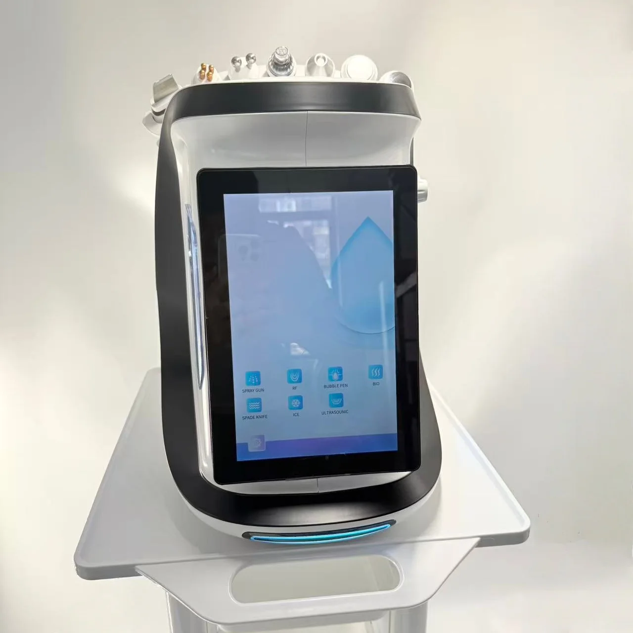 Wasser Hydra Dermabrasionsmaschine Sauerstoff Eisblau Smart Jet Aqua Peeling Kleine Blasen Mikroströme für Gesichtsreinigungsgerät