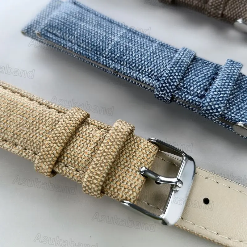 Retro Denim Nylon Watch Strap Canvas Band 10 12 14 16 18 20mm 22mm Bracelet Simple Wristbelt for Samsung for Amazfit for Huawei