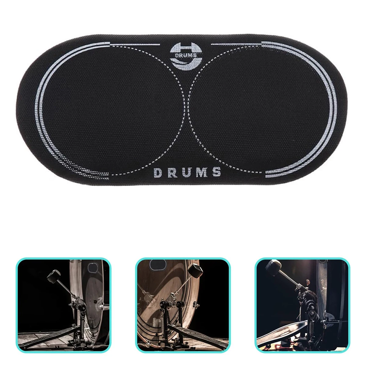 Double Pedal Bass Drum Kick Patch Protection Drum Pedal Hammer Impact Pad Drum Head Protector Percussion Instrument Accessories