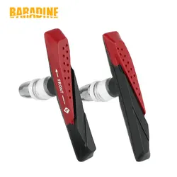 Baradine 959V Brake Blocks for MTB V-clamp 73mm Dual Compound Pads non-cartridge Linear Pull Braking Part No Skid Low Noise