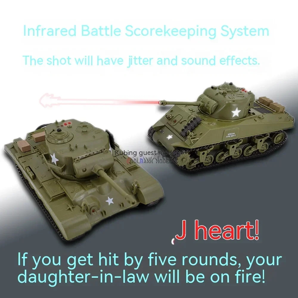 1:30 Henglong Remote Control Tank America M4a3 cresta M26 Pershing Wireless Battle Simulation Tank Model Toy Gift For Children