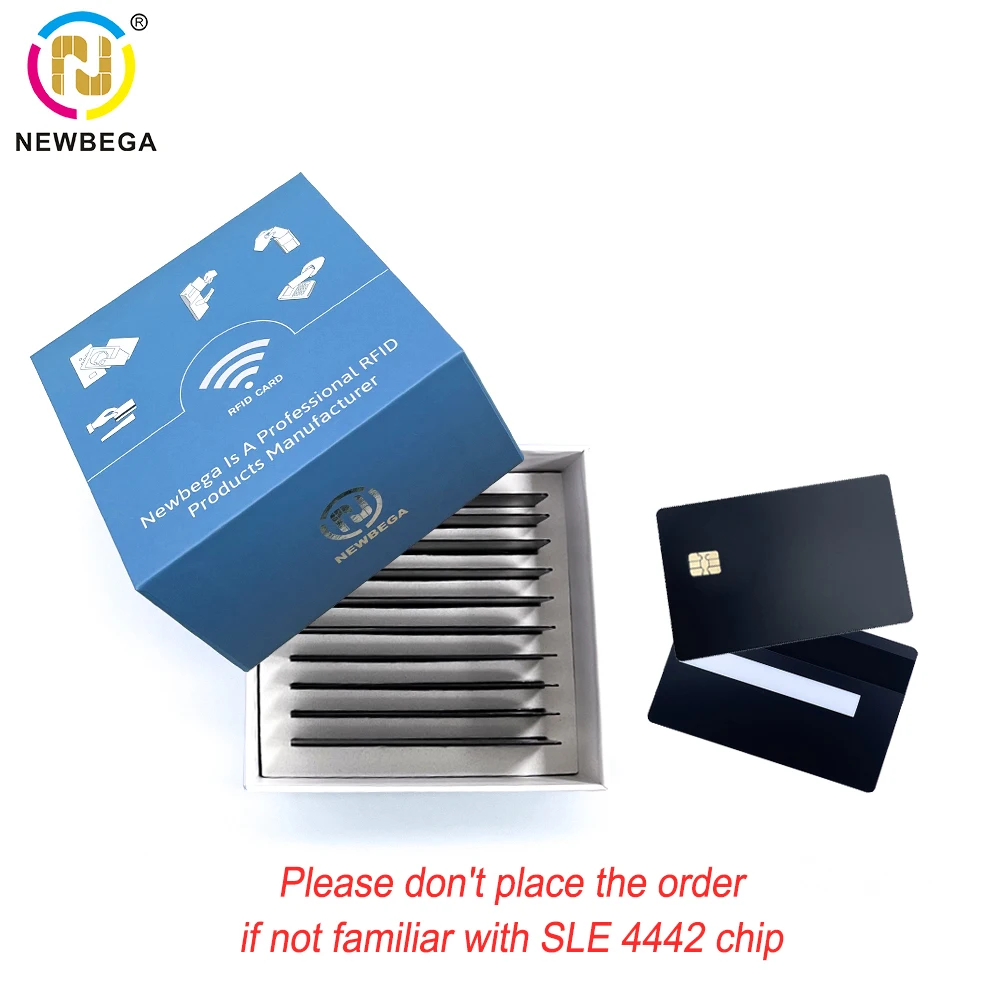 NFC Metal Cards Ntag215/216, Contact SLE4442 Chip,Smart Business Social Digital Card,13.56MHZ,10pcs With Gift Box