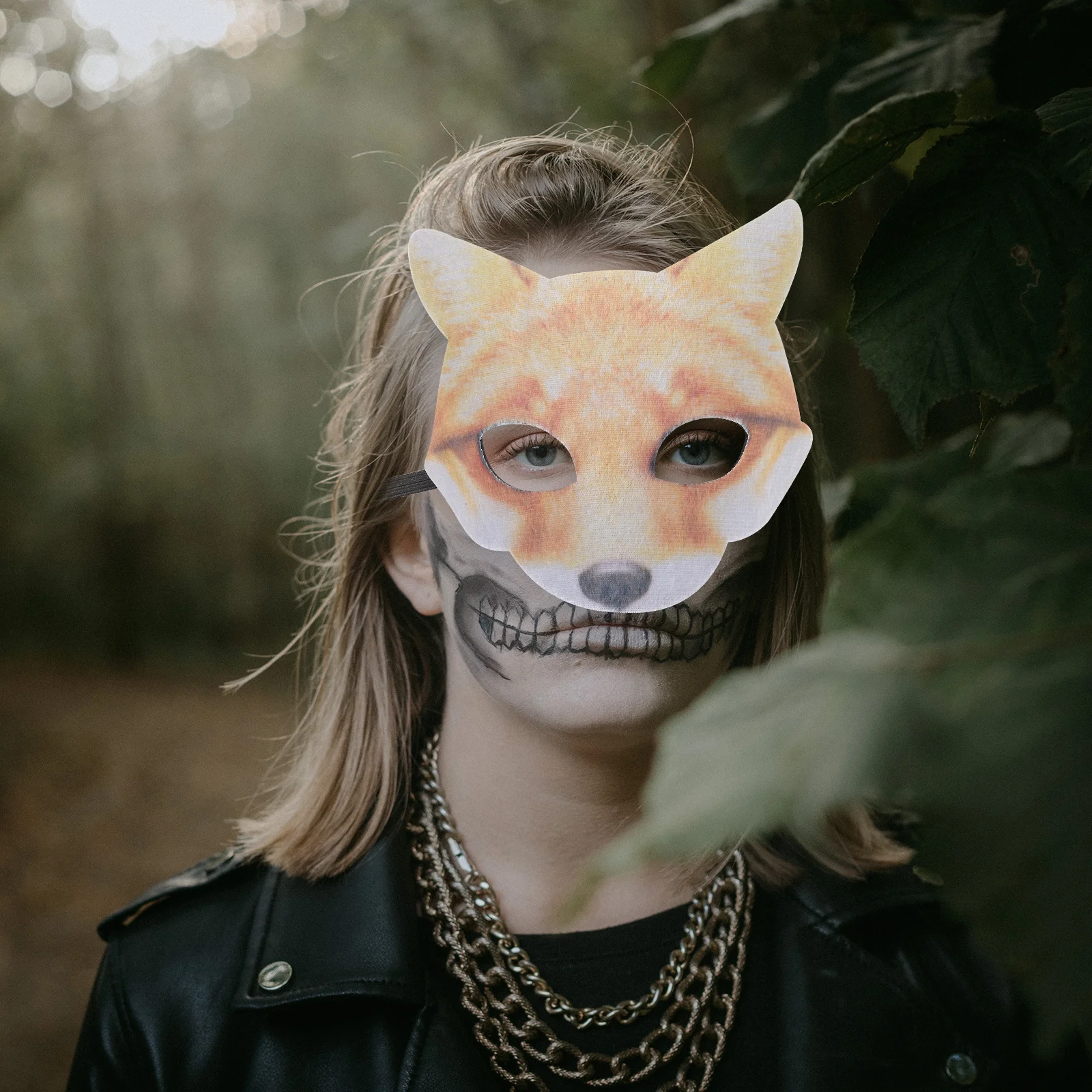 5 uds. Máscaras de decoración Facial de animales tema de la selva diseño realista Festival fiesta mascarada carnaval bola evento accesorios usables