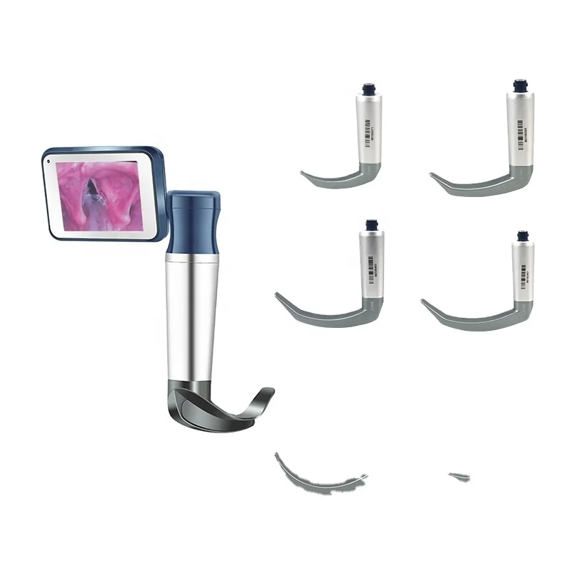 

Besdata High Quality Reusable Video Laryngoscope Set Video Laryngoscope Kit with 3 Inch LCD Display for Clinic Intubation