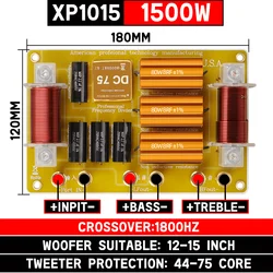 2000W bidirektion aler Hochleistungs-Frequenz teiler ein Hoch-und ein Niedrig kreuz filter 1800Hz. Einzelne 12.15,18 Zoll. Ktv, singen. Hif