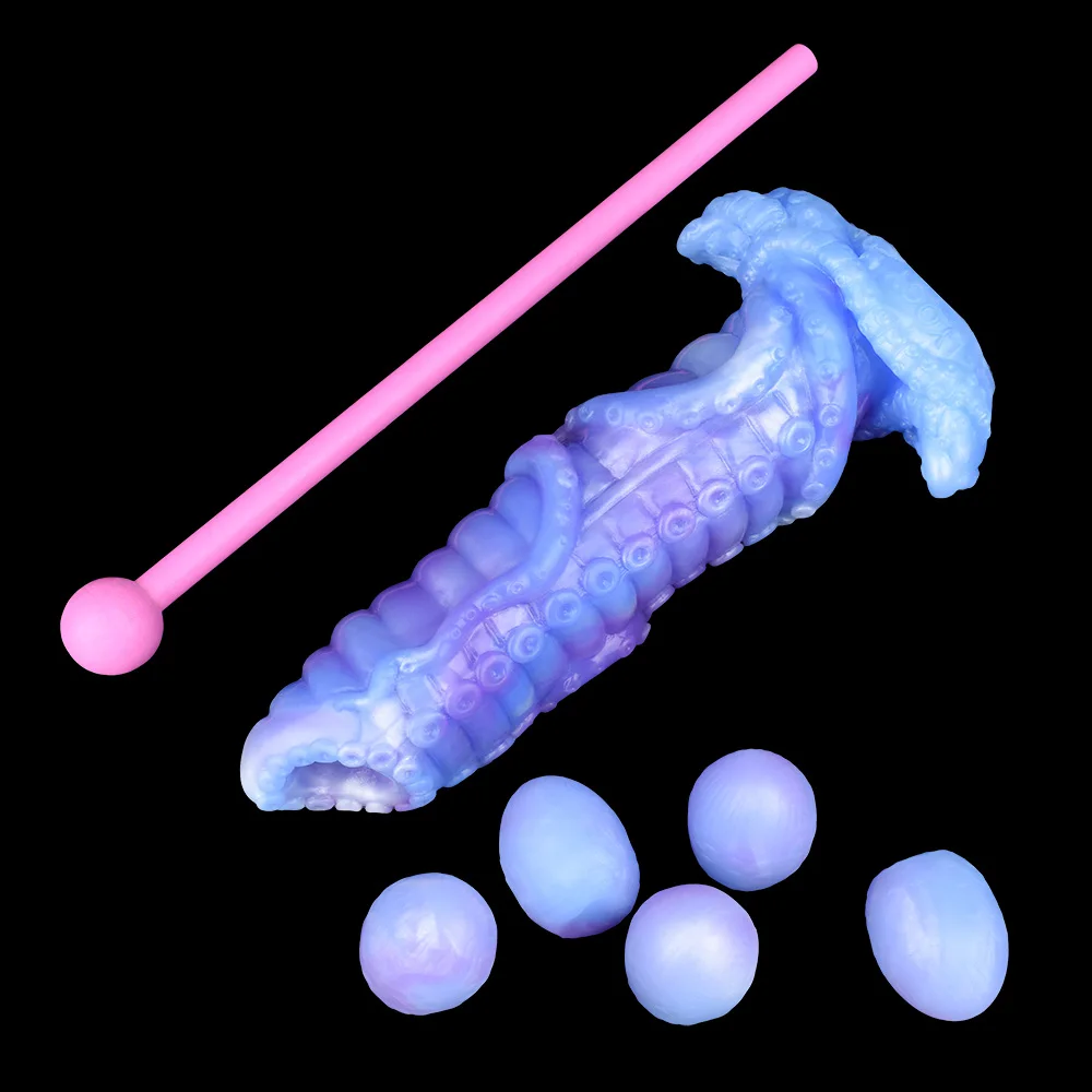 LUUK Octopuses Ovipositor Dildo Realistic Ovipositor Shape Tentacle Dildo Silicone Anal Plug Sex Toys for Women Men