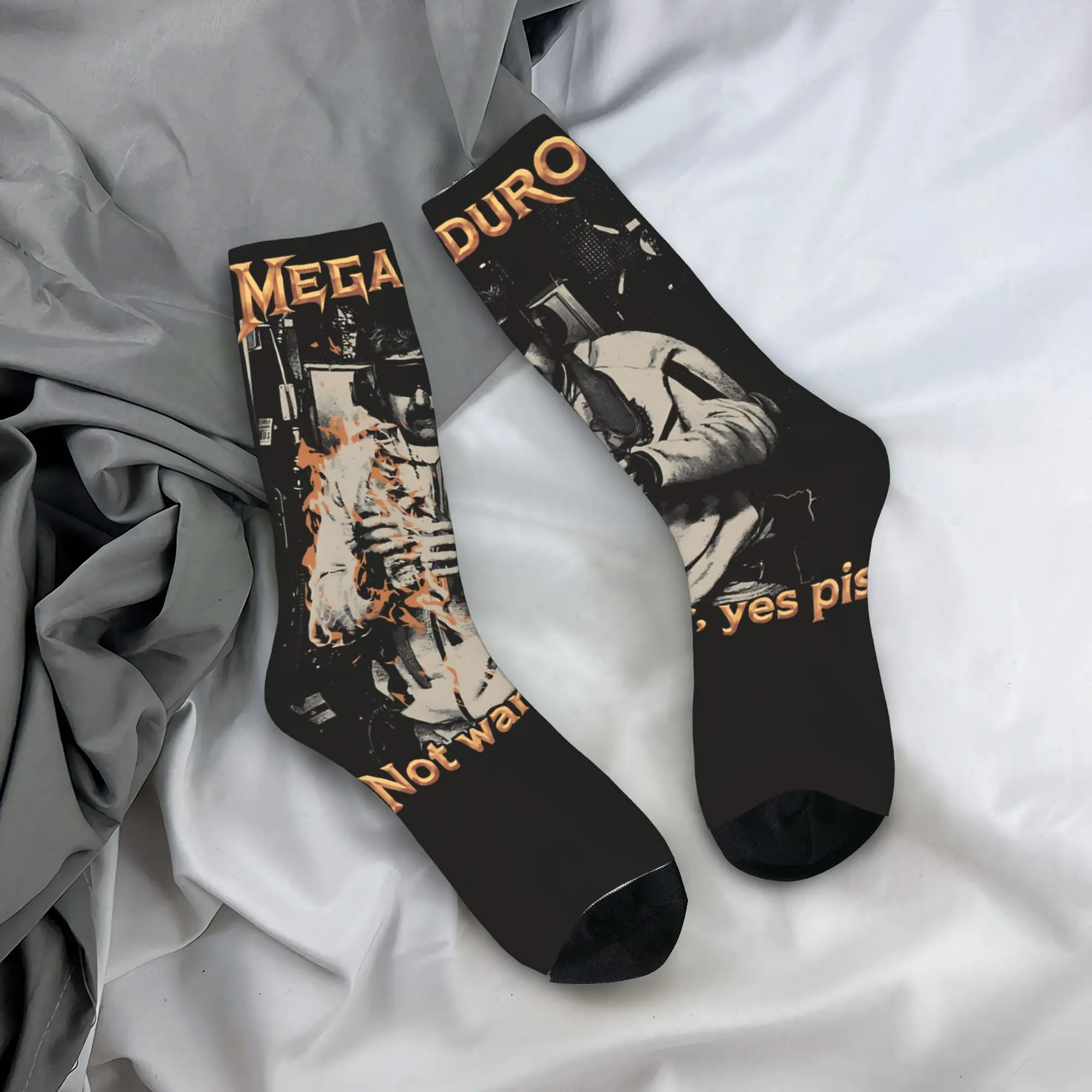 

Adults Men Socks Megaduro Not War Yes Pis Political Parody Stockings Anti Slip High Quality Socks Autumn Harajuku Custom Socks