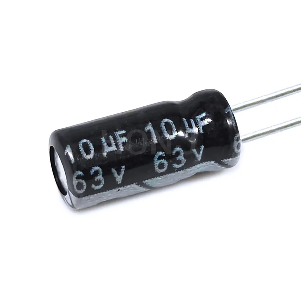 

50PCS ​​10uF 63V 10MFD 63Volt 5*11mm Black Aluminum Electrolytic Capacitor Radial 10mf63v 10uf63v 63v10mf 63v10uf ±20%​