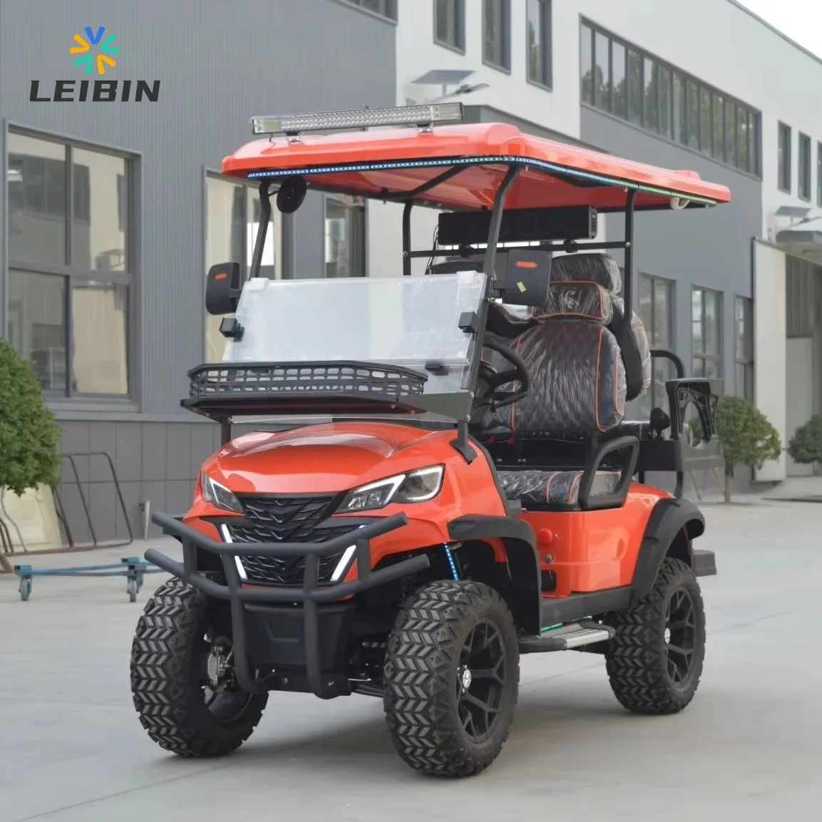 4 Seater Electric Golf Cart Sightseeing Utility Vehicle with Adjustable Seats for Resort Hotel Community Transportation