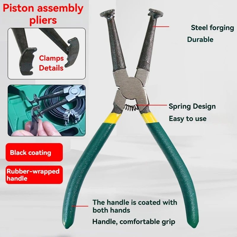AT02-Piston Tool Set For Cylinder Installation With Carry Case For Trucks Piston Ring Removal Pliers Piston Compressor Cars