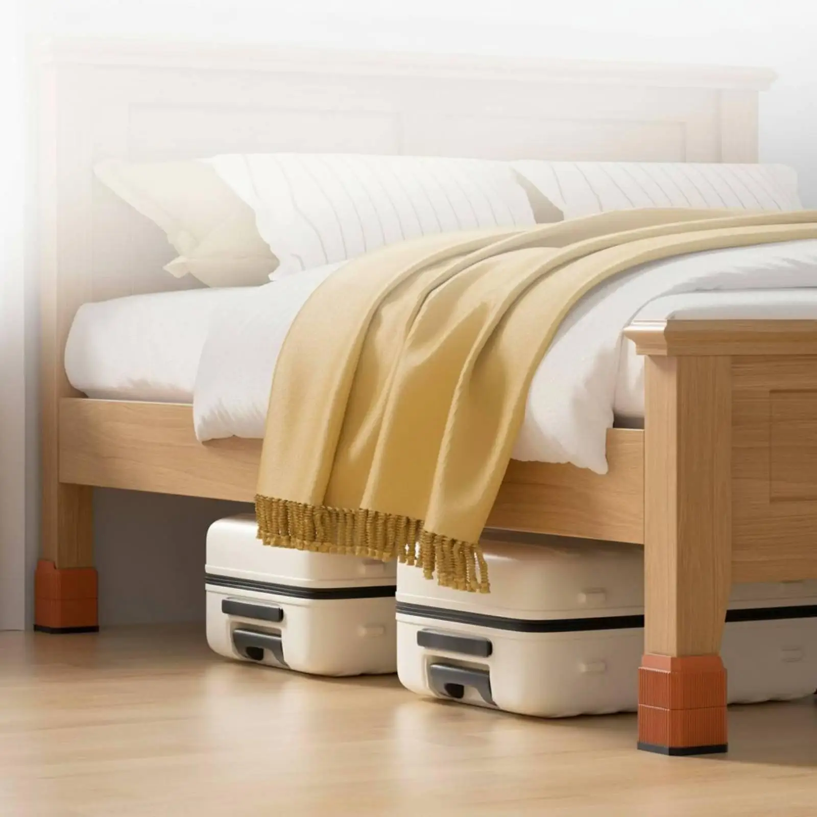 Stackable Furniture Riser Water Resistant Sofa Leg Elevator Shock Absorbing Anti-Slip Bed Riser