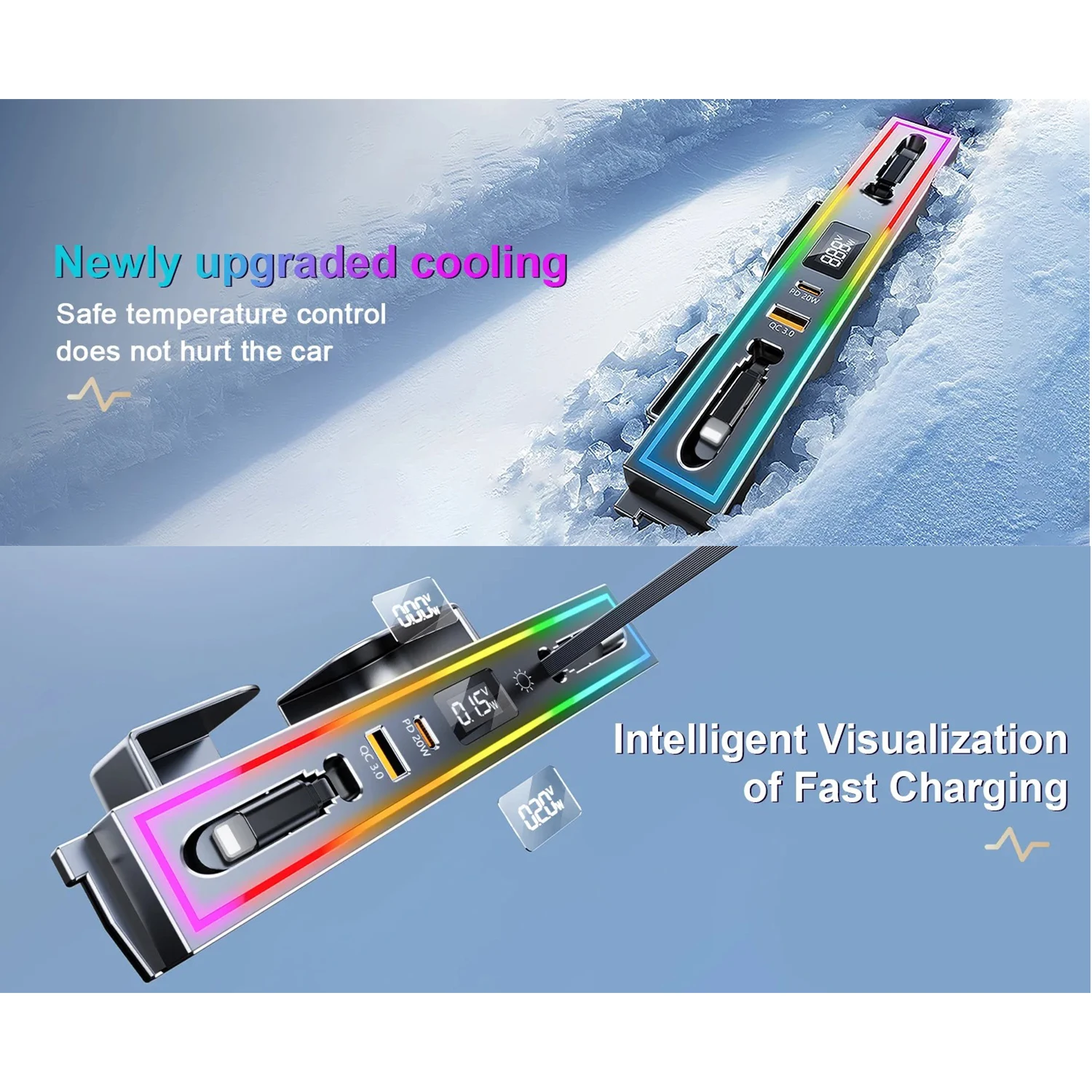 ฮับ USB สำหรับรถยนต์ Tesla Model 3 Highland ปี 2024-2025 และ Model Y Juniper ปี 2026 แท่นวางอุปกรณ์ในคอนโซลกลางรถยนต์ อุปกรณ์เสริม