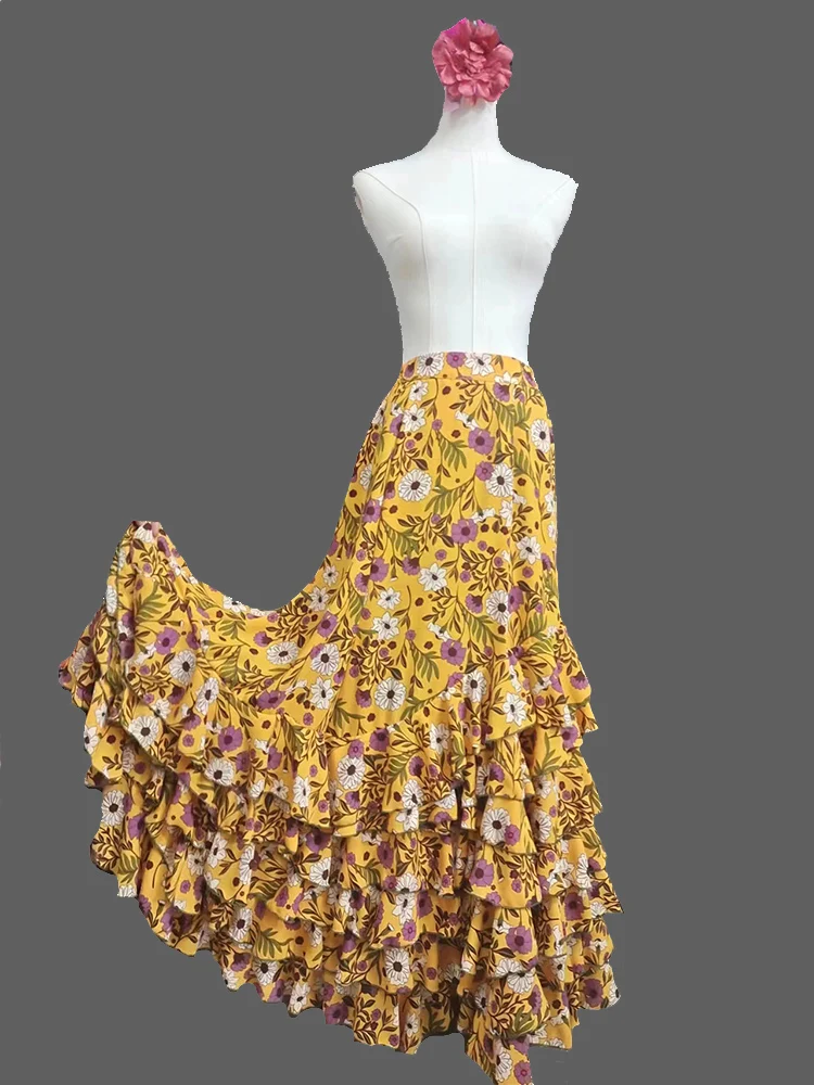 Spanish Flamenco Costume Performor Dress Women Girl Gyspy Ballroom Festival Wear multiple colors  GZ07