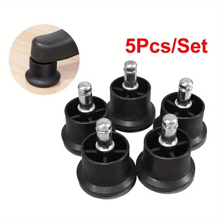 5Pcs/Set Chair Fixed Wheels Chair Caster Wheels Replacement Castors Office Chairs Accessories