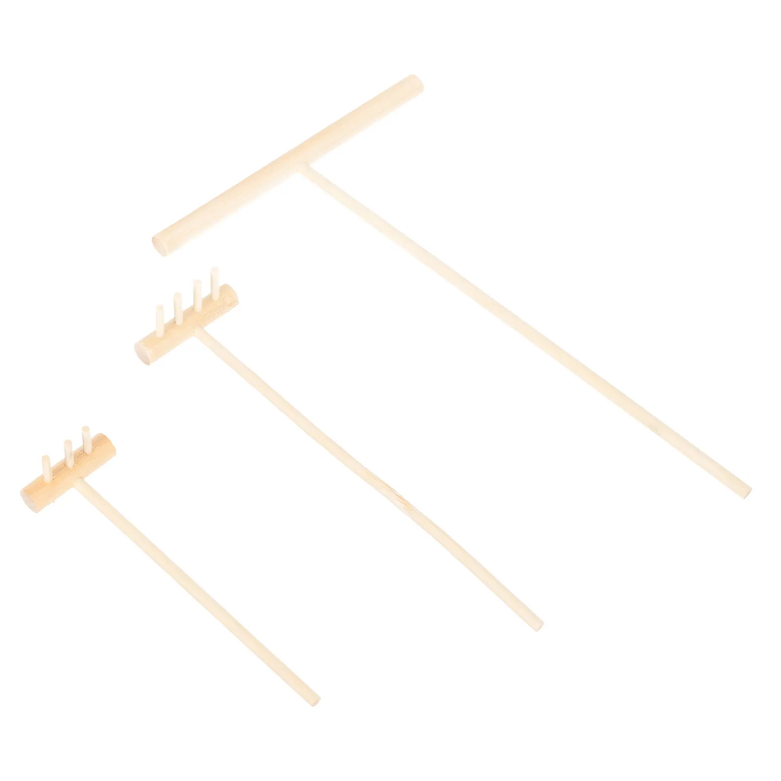 

3Pcs Mini Rake Crafts Elegant Bamboo Tools Lightweight Smoothing Toys Sand Table Parts HomeDecoration Durability