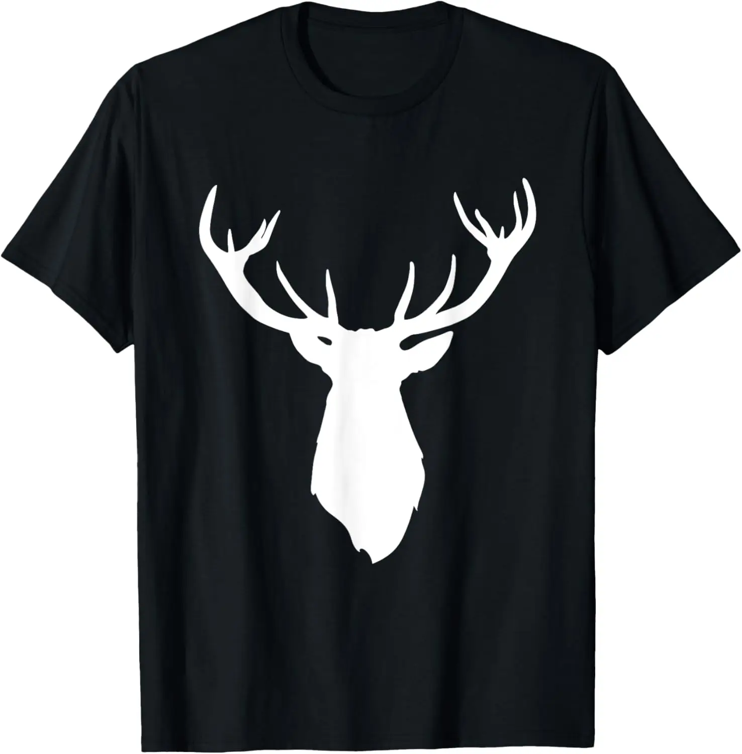 

Футболка Buck Stag с головой оленя и рогами белого силуэта
