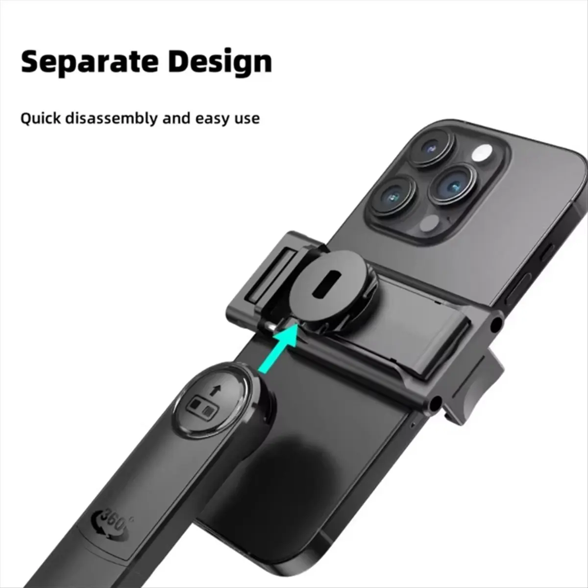 L77A C17 Monopod 360° Auto-Rotation AI Tracking Shootings Tripod Bluetooth Shutter for Phone Holder Wireless Selfie Stick